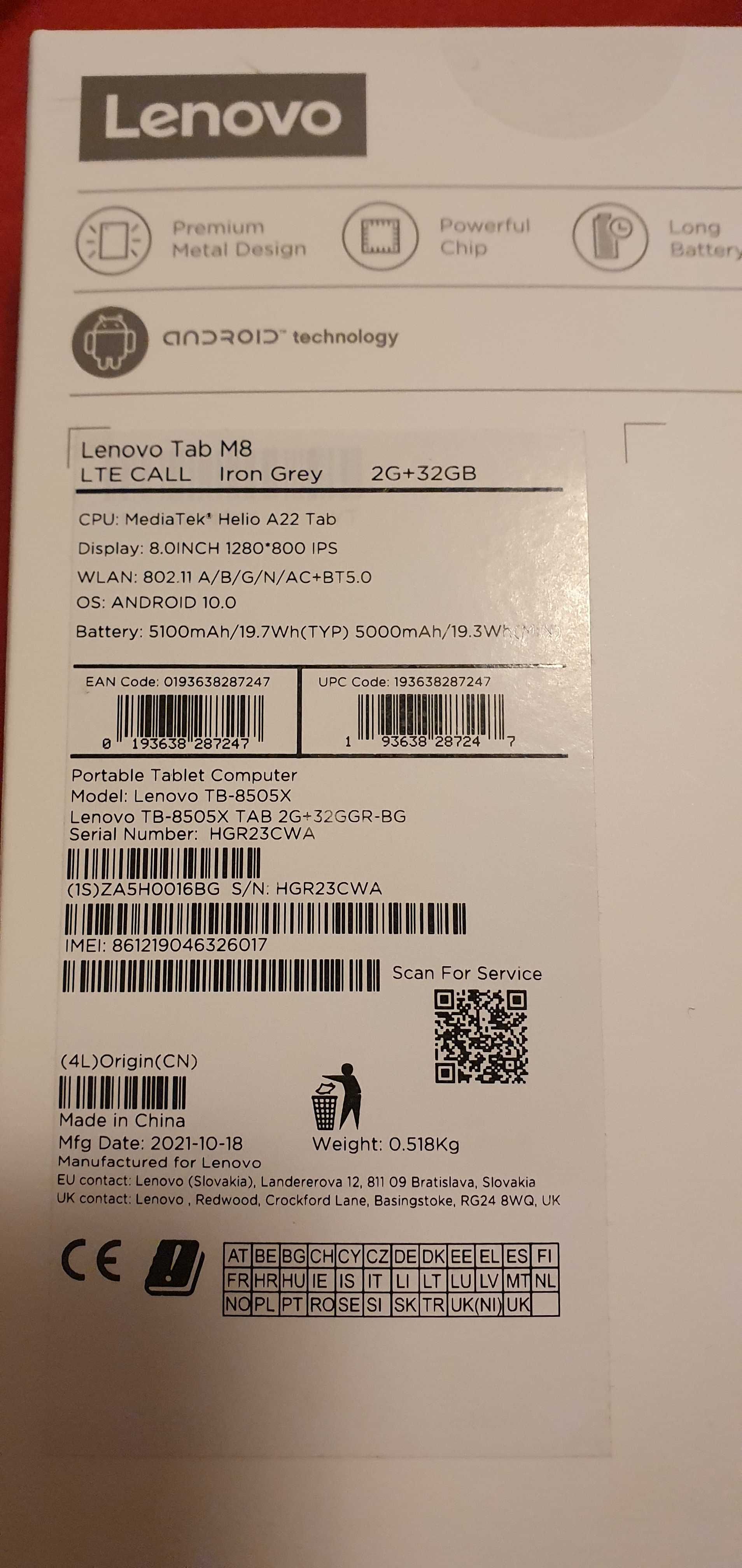 Tableta Lenovo Tab M8
