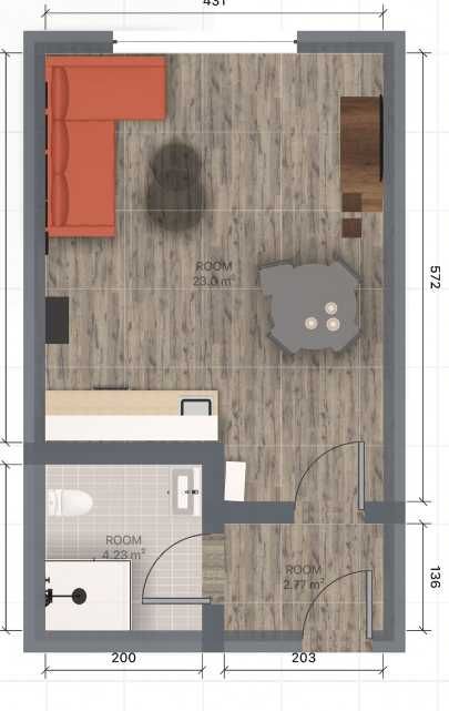 Продава се Едностаен апартамент в Пловдив, Южен - 36 кв.м за 1250 €/кв.м - Снимка #1