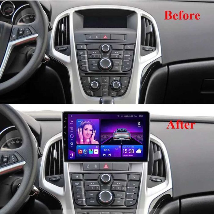 Navigatie Android 14 Opel Astra J 2004 - 2014 1/8 Gb CarPlay + CAMERA