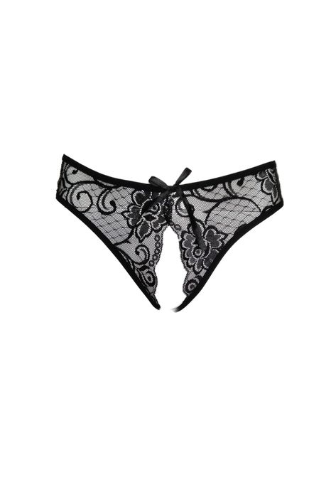 Chiloti Open Crotch cu Broderie Florala, Marime S, diverse culori