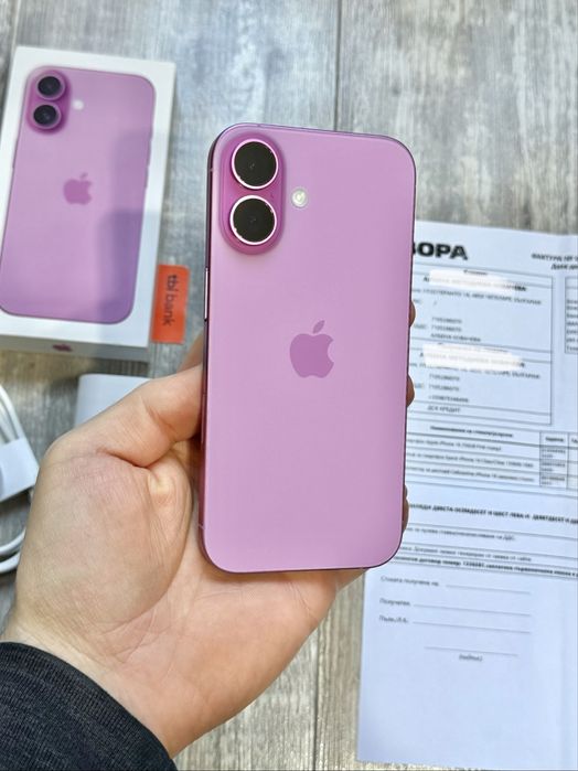 Iphone 16 256 GB Pink - 94 % Battery Health Като Нов Гаранционен