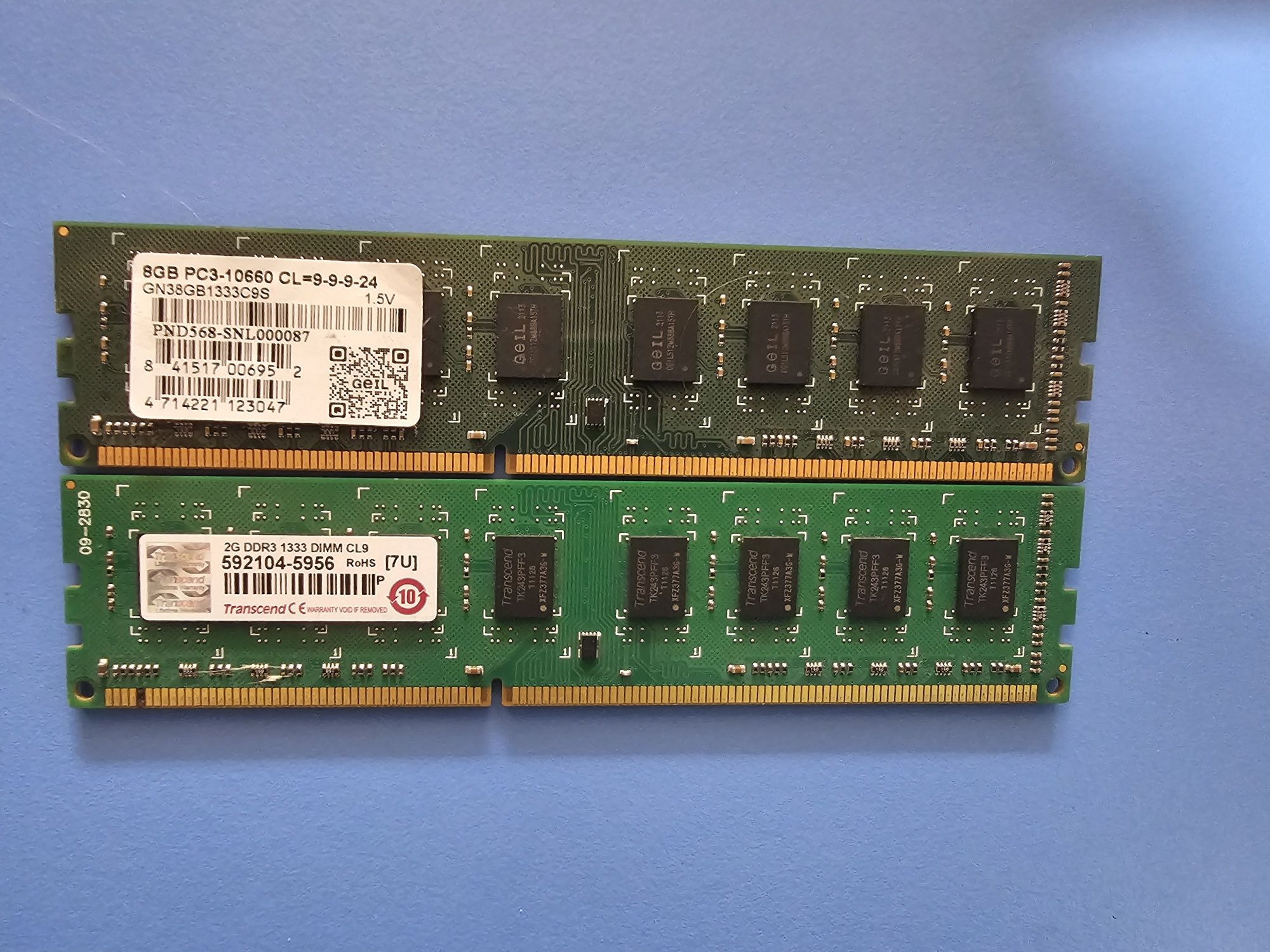 Оперативная память 8 GB DDR3/ 2 GB DDR3