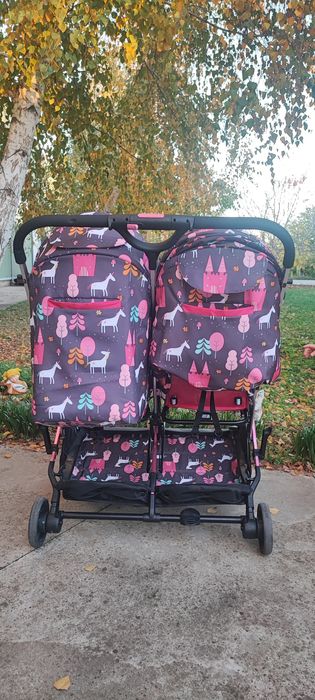 Количка за близнаци или породени деца Cosatto - Woosh Double, Unicorn