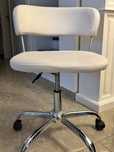 SCAUN BIROU ,imitatie piele alba