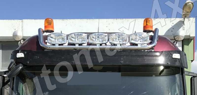 Bullbar, bara inox proiectoare plafon Mercedes Actros MP4 2011+