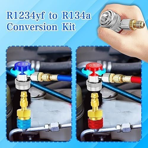 Set de cuple rapide cu adaptor pentru aer conditionat R1234YF la R134A