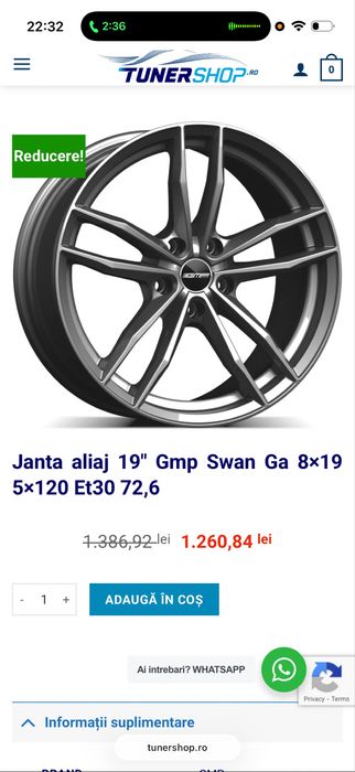 Jante BMW 19” - GMP Italy Swan - Glossy Anthracite - 235 35 19