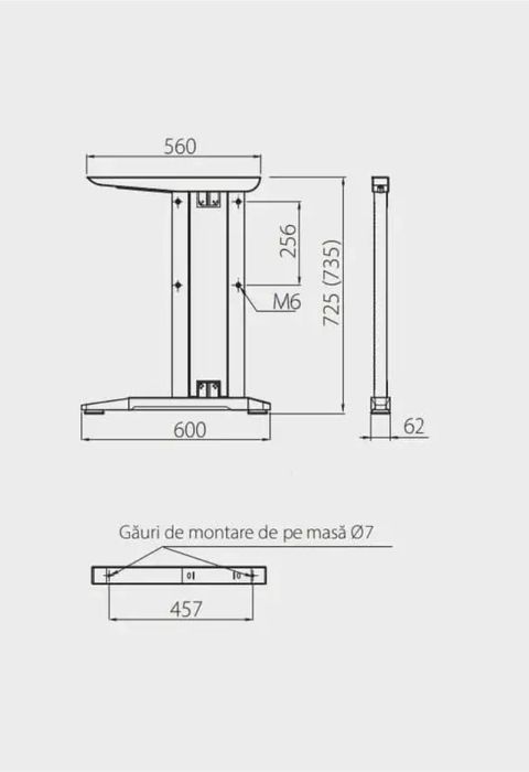 Set picioare pt birou sau masa de lucru