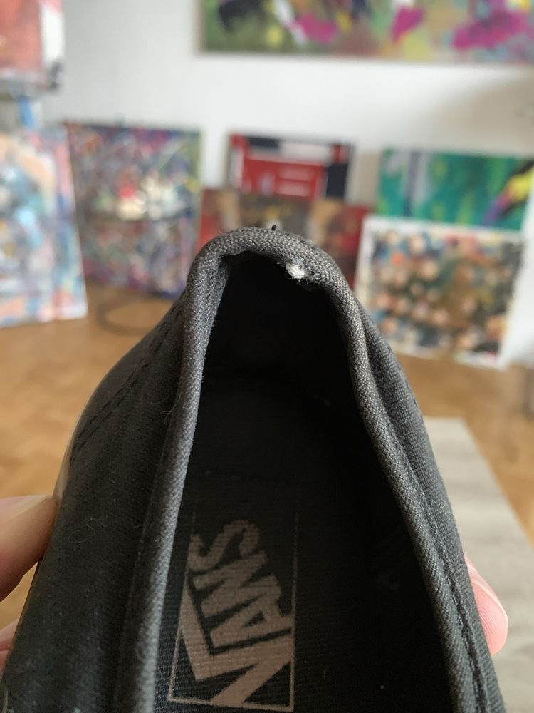 Vans Authentic, negri cu talpă maro, mărimea 42