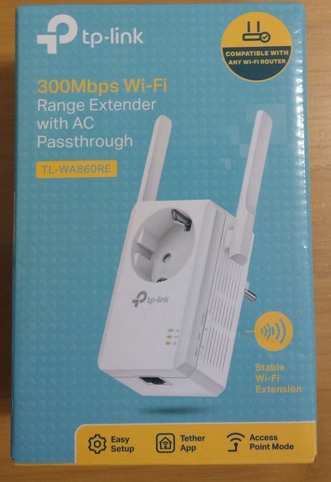 Range Extender TP-LINK Wi-Fi 300Mbps cu AC Passthrough