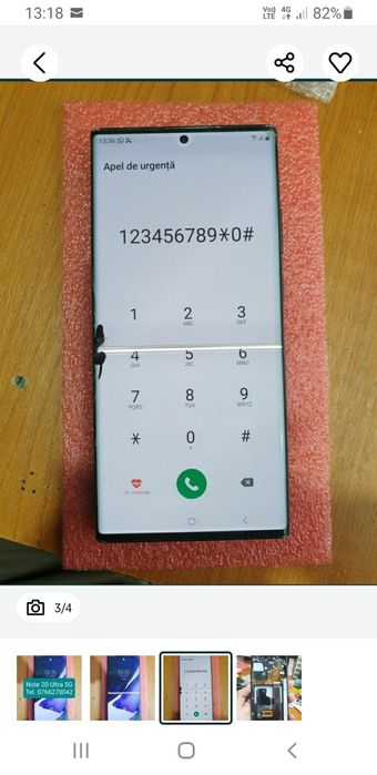 Display-ul Samsung Note 20 Ultra, 5G.