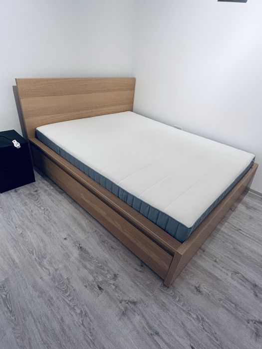 Pat 160 cm, somiera si sertare depozitare