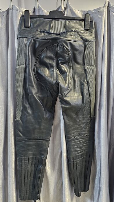Pantaloni moto piele talie 38cm
