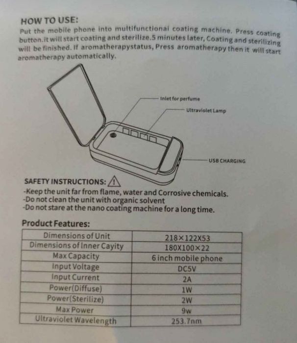 Multifuncțional Disinfection box