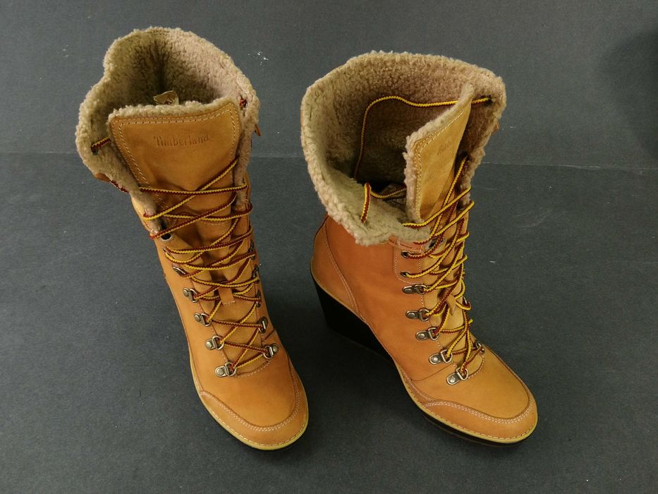 Bocanci PIELE toc  cisme imblanite dama 37 38 Timberland -Vietnam NOI