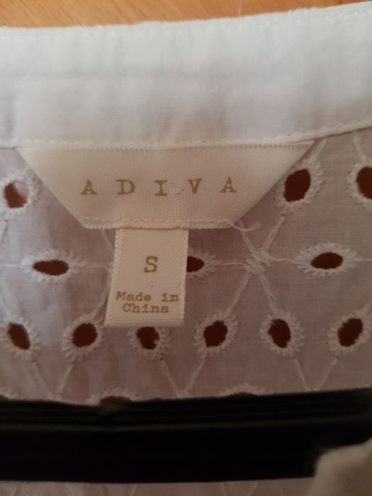 Bluză Adiva mărimea S, din broderie englezească 100% bumbac, impecab