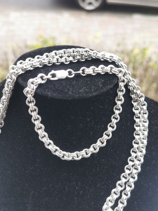 Set Lant Bratara Pandantiv lingou  argint 925 masiv