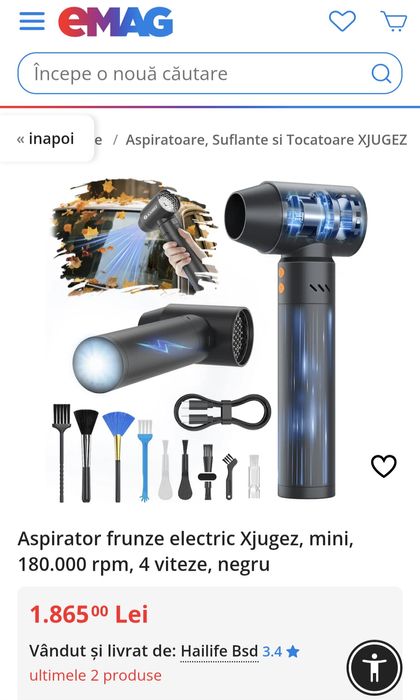 Suflanta Aer, Portabila, Profesionala, Turbo, Autonomie mare!