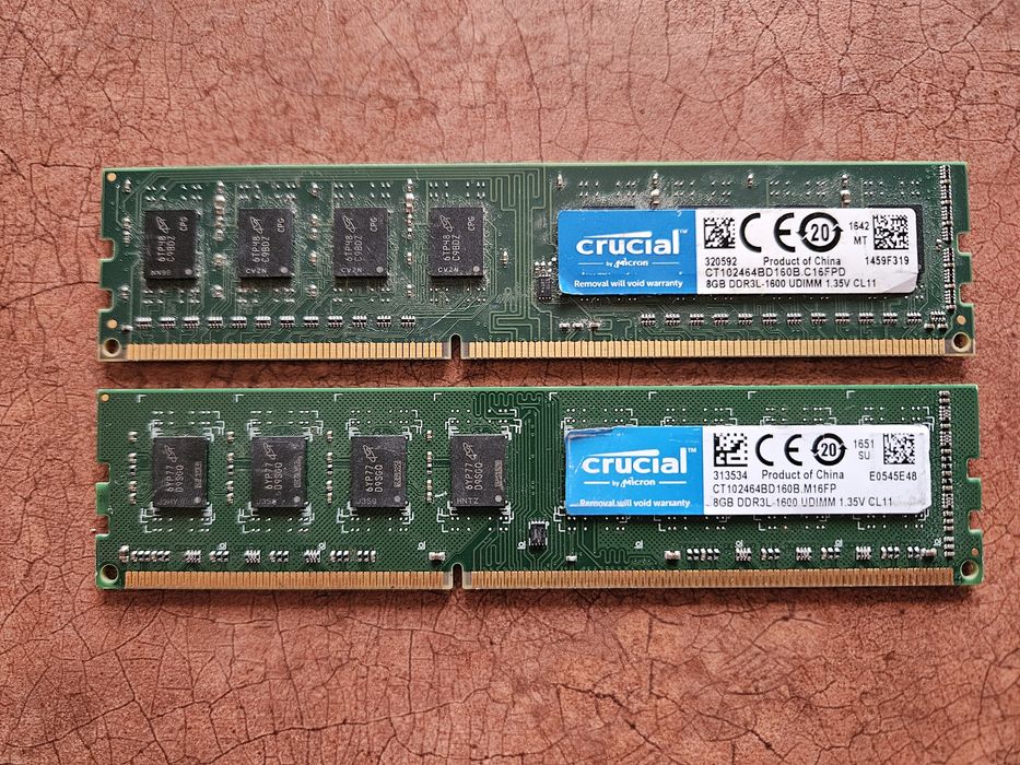 Kit memorii 2x 8GB DDR3 1600Mhz Crucial dual channel