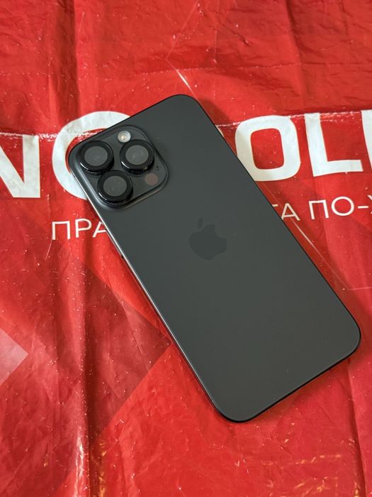 КАТО НОВ 256GB iPhone 15 Pro Max Технополис Гаранция 2025 Black /Черен