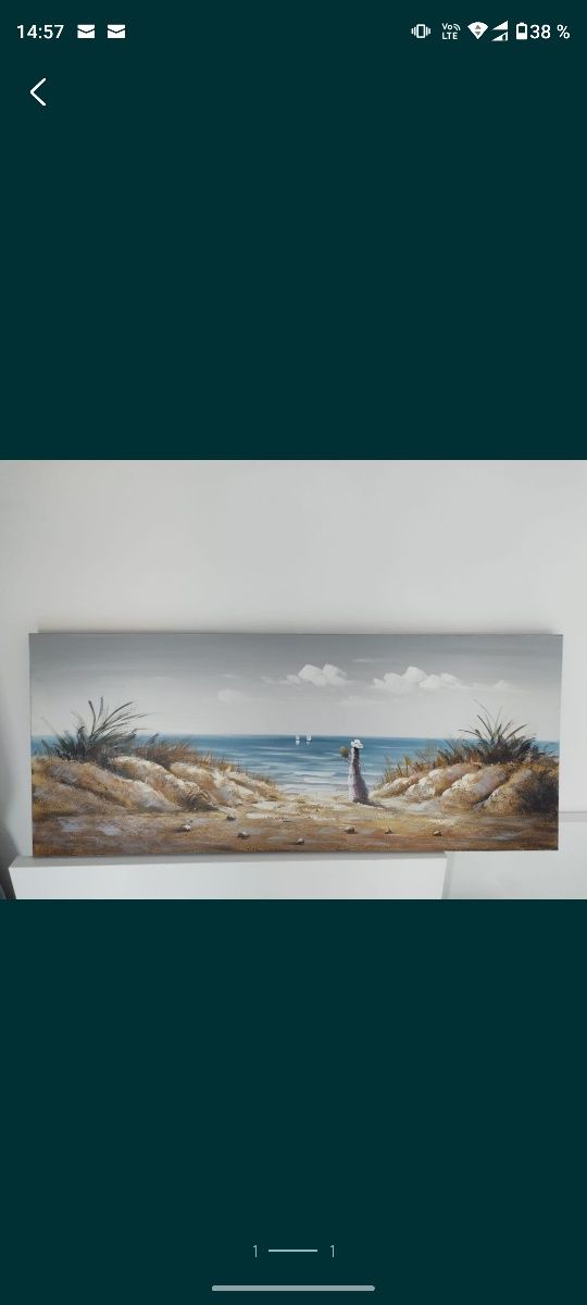 Negociabil tablou cu marea nou canvas 120/50 cm+tablou marea 50/70 cm