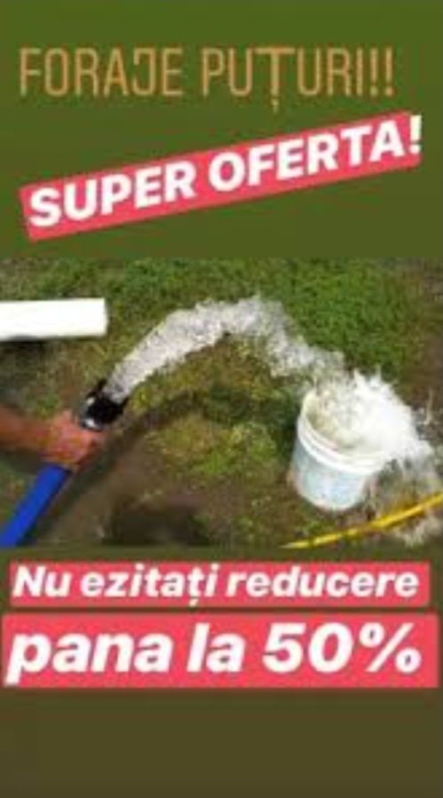 Efectuam puțuri de apa.