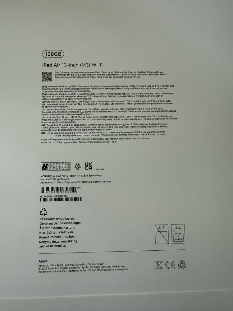 Ipad Air 13 M3 128gb Wi-Fi Space Gray