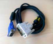 Кабел за монитор - компютър с накрайници VGA-DVI.
