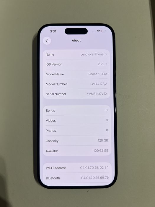 Продавам Iphone 15 Pro  128GB ( Dark Blue)
