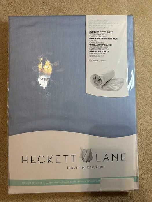 Cearșaf cu elastic din satin bumbac 80x200cm nou