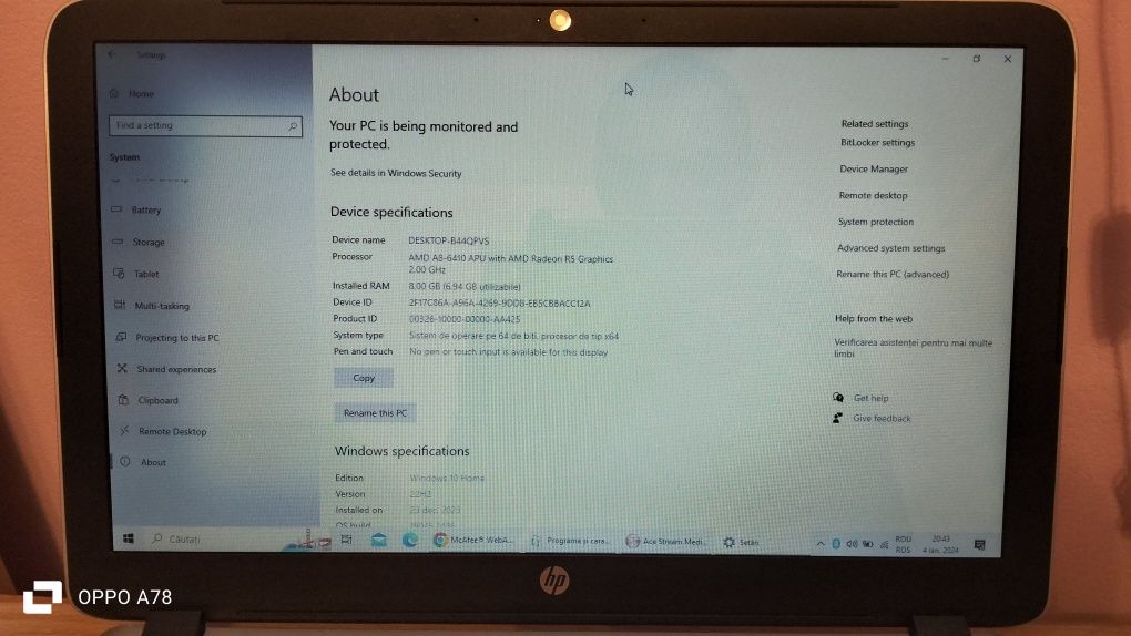 Laptop HP pavilion i3