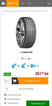 Nexen N Fera SU1 205 60 16 92H DOT 1820 și 1920, profil 6mm, de vară