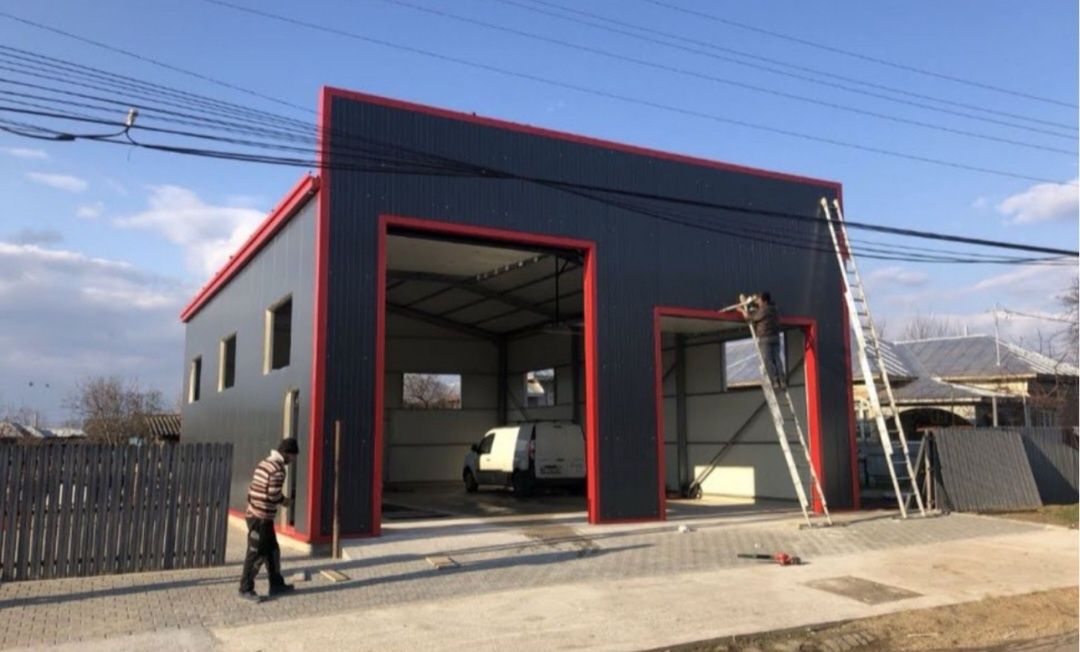 Vând hala metalică demontabila 14x50
