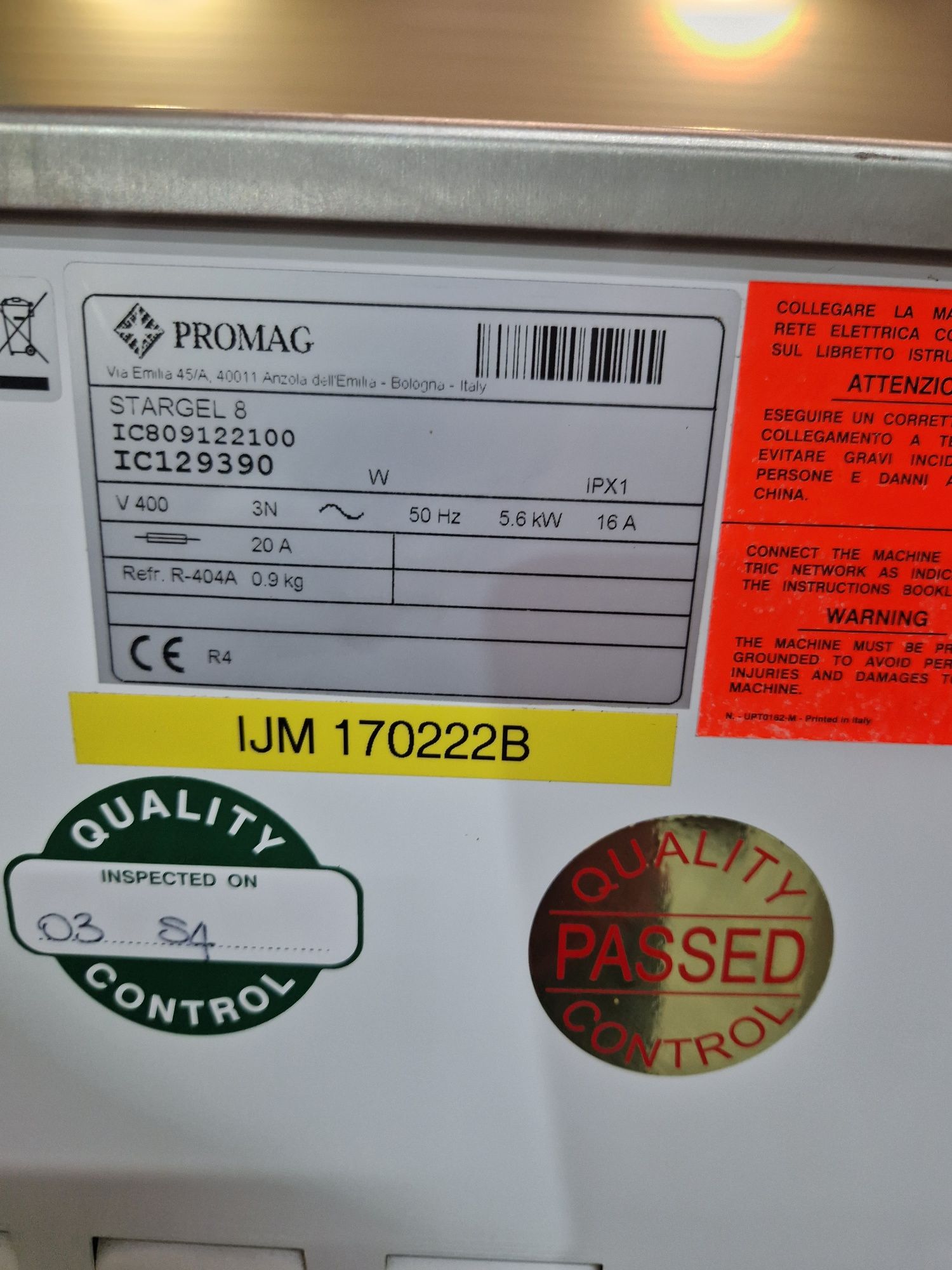 Masina de inghetata LABORATOR - PROMAG Stargel 8