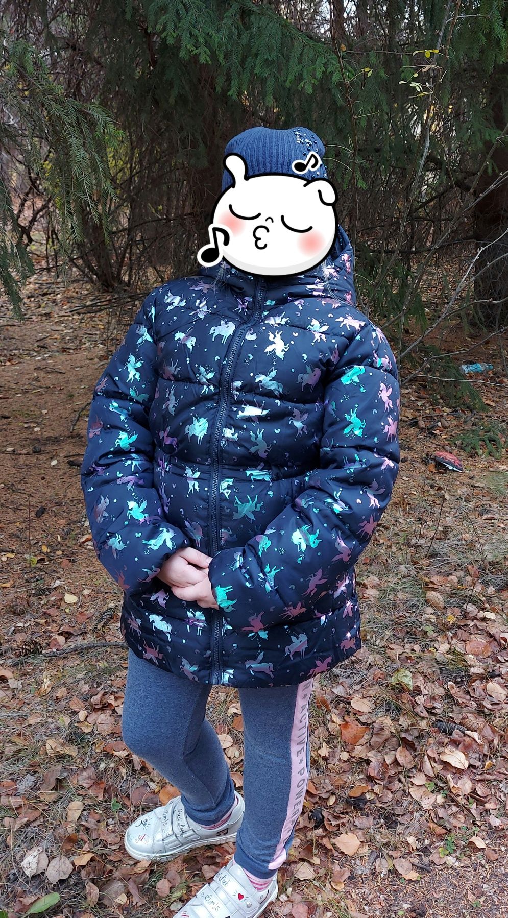 Куртка, пуховик  демисезонный (осень-зима).  Рост 152