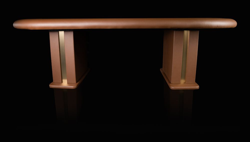 Masa Poker LV iluminata LED pe Customtables.eu Louis Vuitton Poker LED