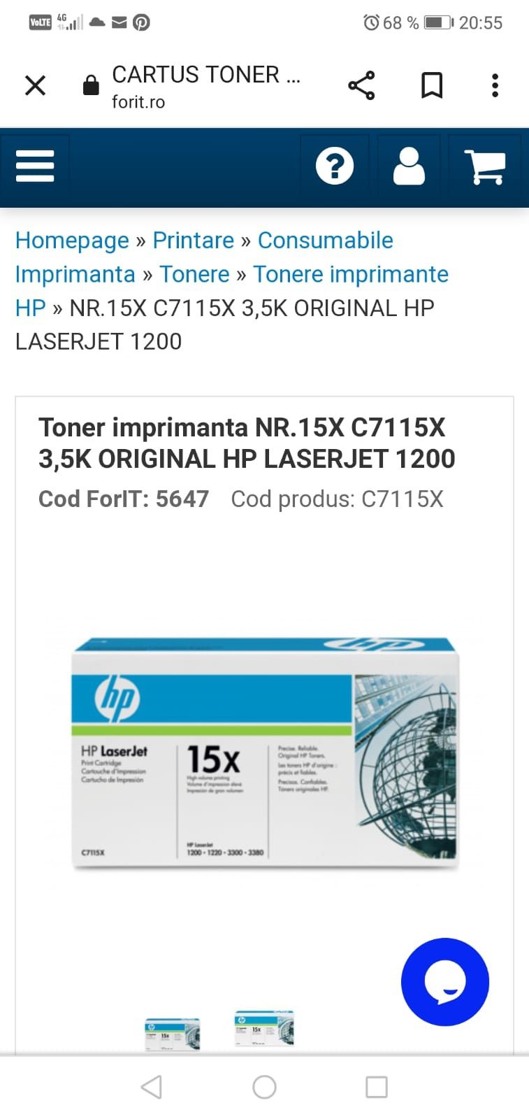 Toner imprimanta HP