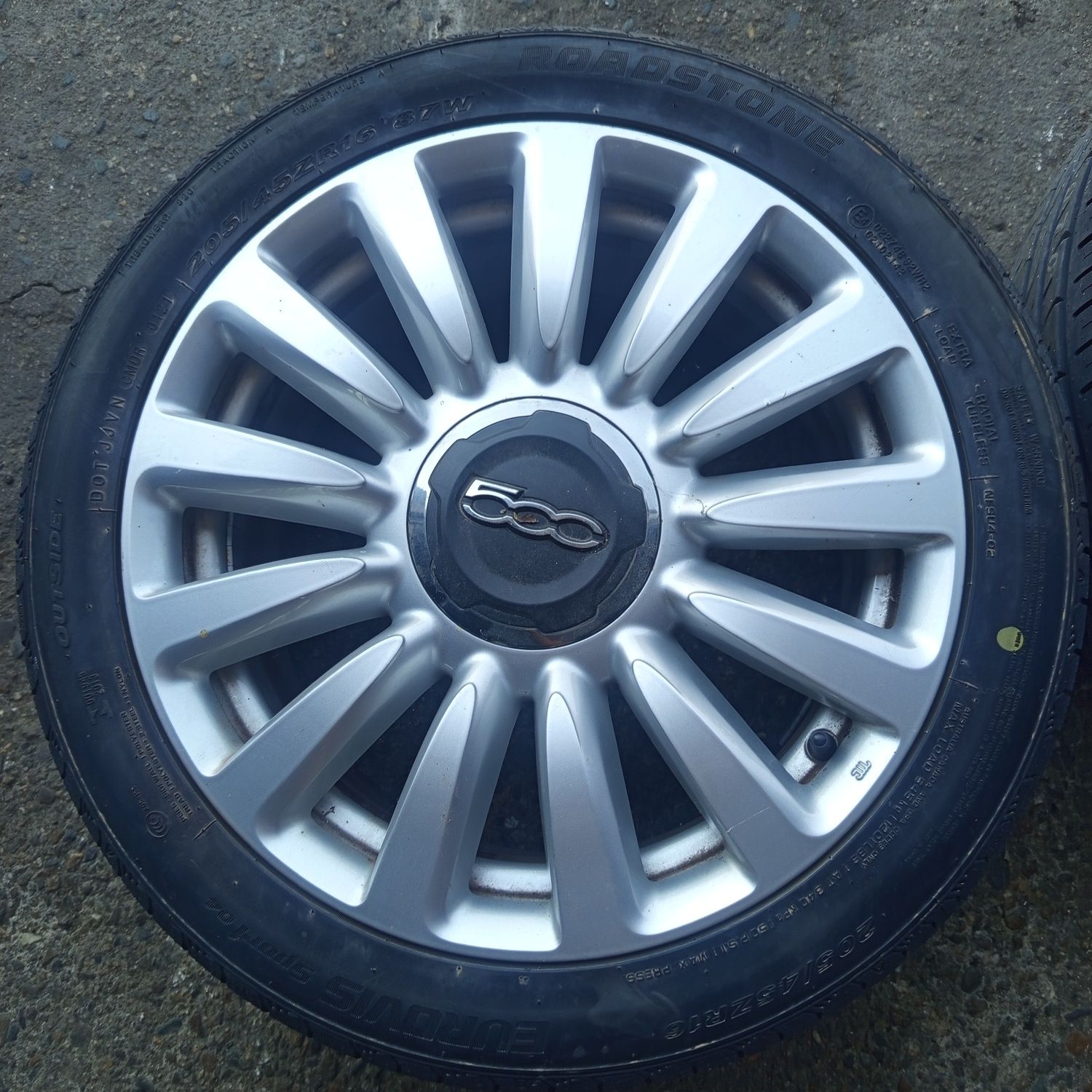 Джанти за Фиат 500 2014 год  style 13 SPOKE 16 цола