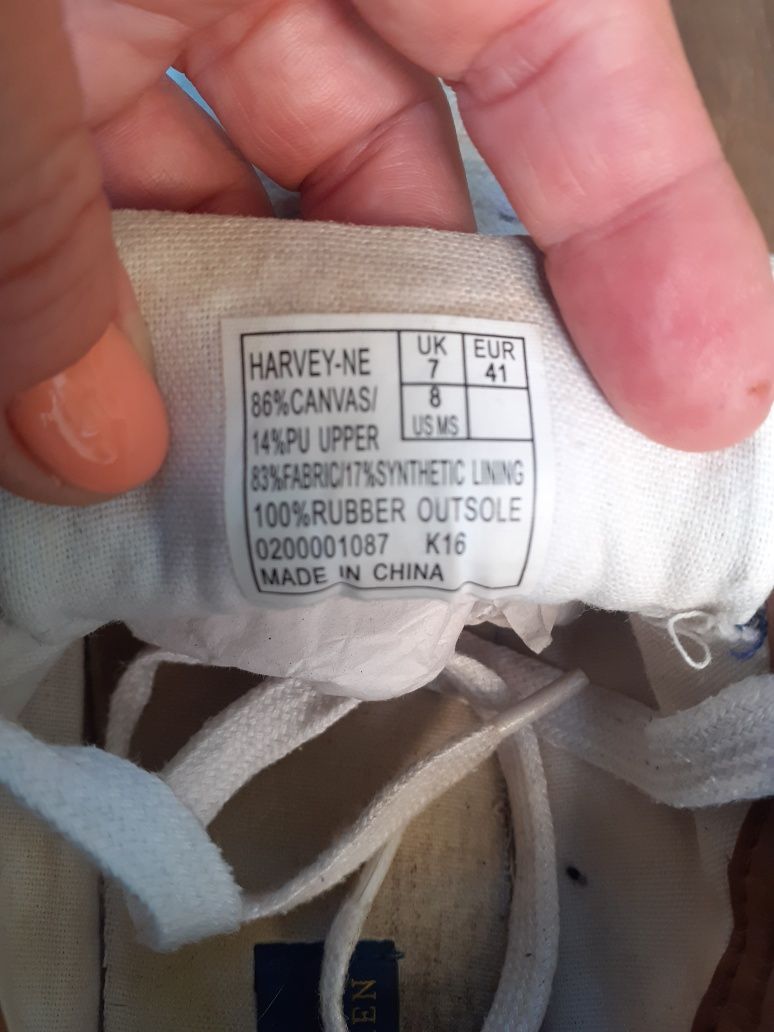 Sneakers Polo Ralph Lauren bărbați, măs 41, pânză, albi