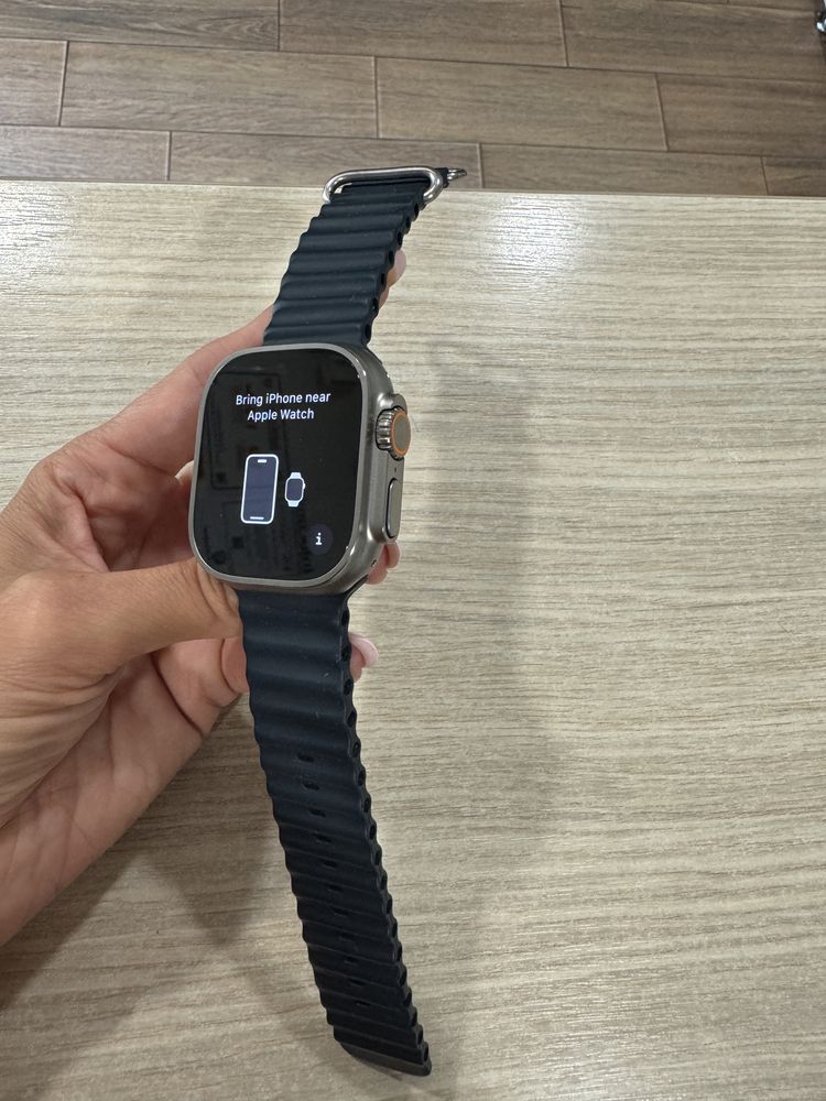 Apple Watch Ultra, Cellular, Titanium 49mm, Blue Ocean, Impecabil!!