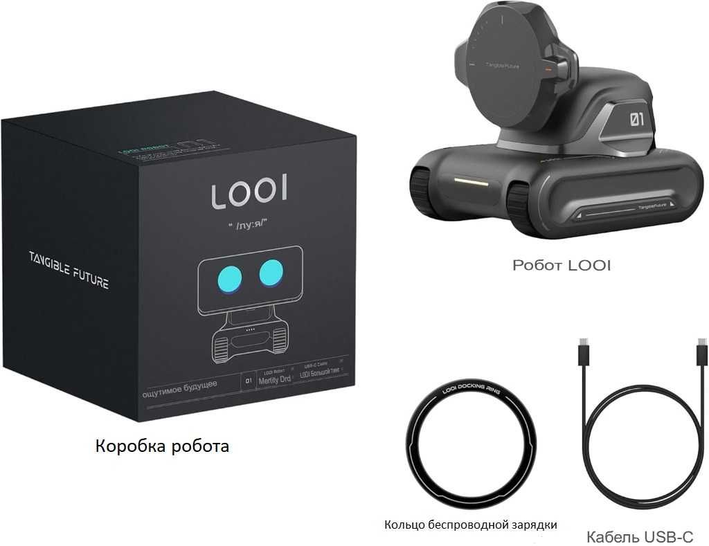 Робот с искусственным интеллектом - LOOI, беспроводная зарядка 10W