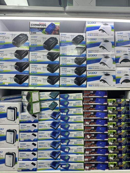 Turli xil akvariumlar uchun komperessorlar