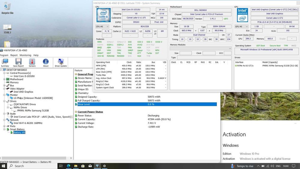 Dell Latitude 7310 FHD IPS I5-10310U/512GB/16GB