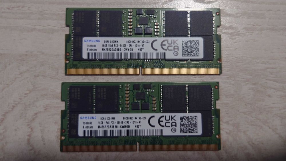 Vand RAM 2x16GB DDR5 SODIMM laptop  5600MHz, CL40, 262 pini, PC5-44800