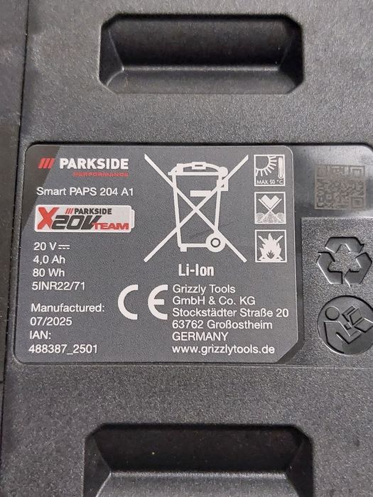 Parkside performance cu percutie 20 v acumulator inclus 4 ah smart