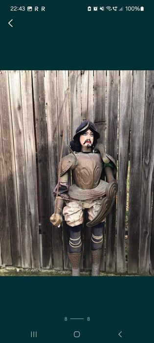 Accesoriu decorațiune set lemn alama Italia 1890