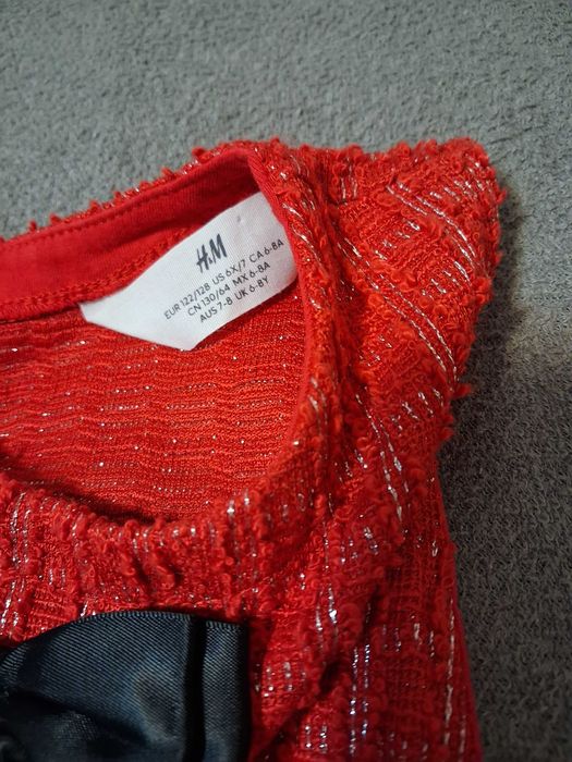 Rochita rosie tricotata H&M masura 128