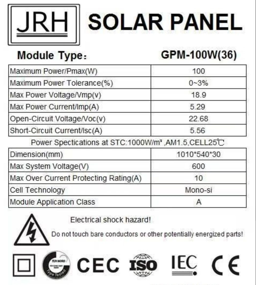 Panouri fotovoltaice solare monocristaline 100W 120W 300W 310W 380W