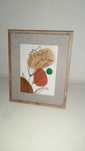 Tablou "Golden Divide" pictat manual pe canvas, acrilic 46x38cm