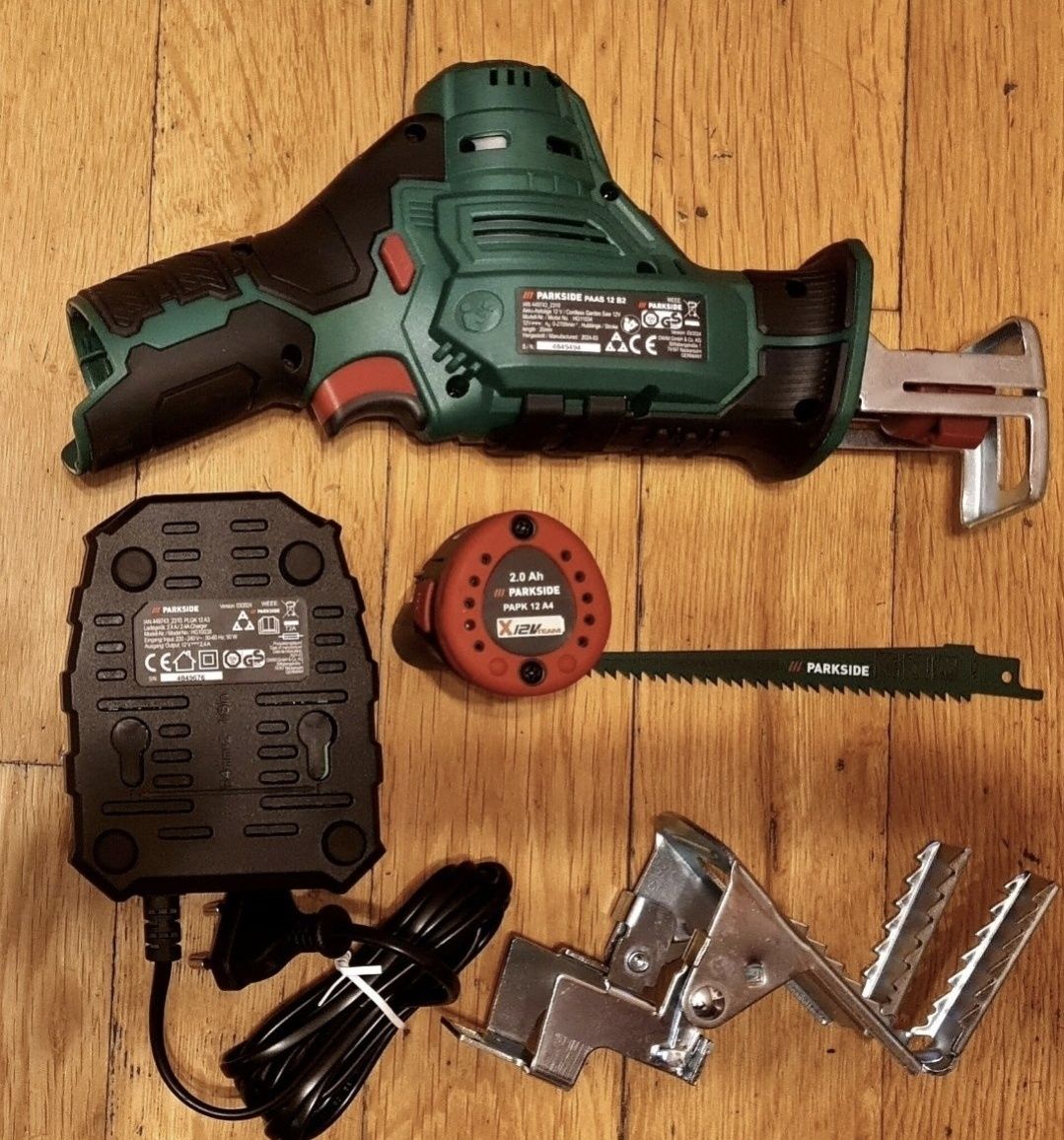 Parkside Перфоратор 12v, Саблен трион 12v, Батерии 12v 2,5/5Ah